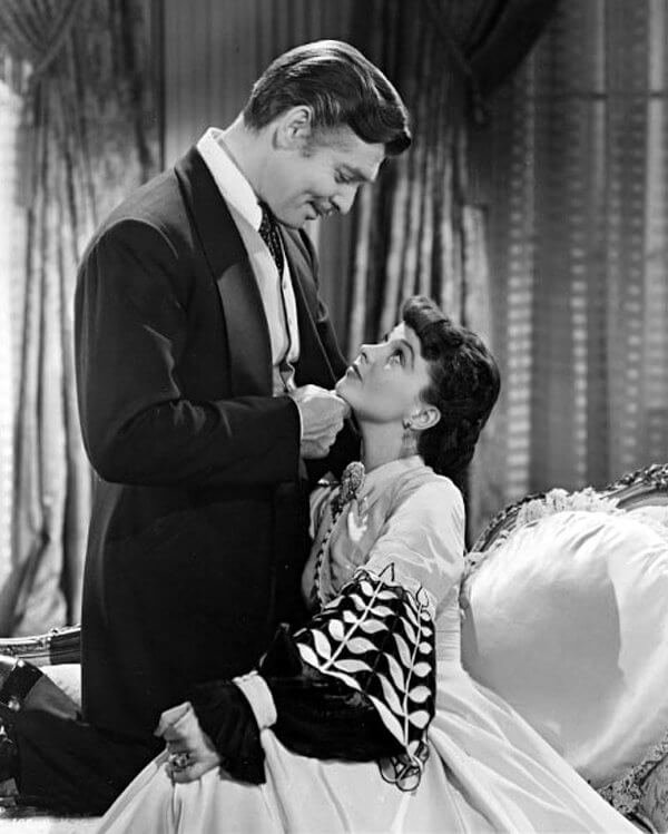 Clark Gable y Vivien Leigh en Lo que el viento se llevó