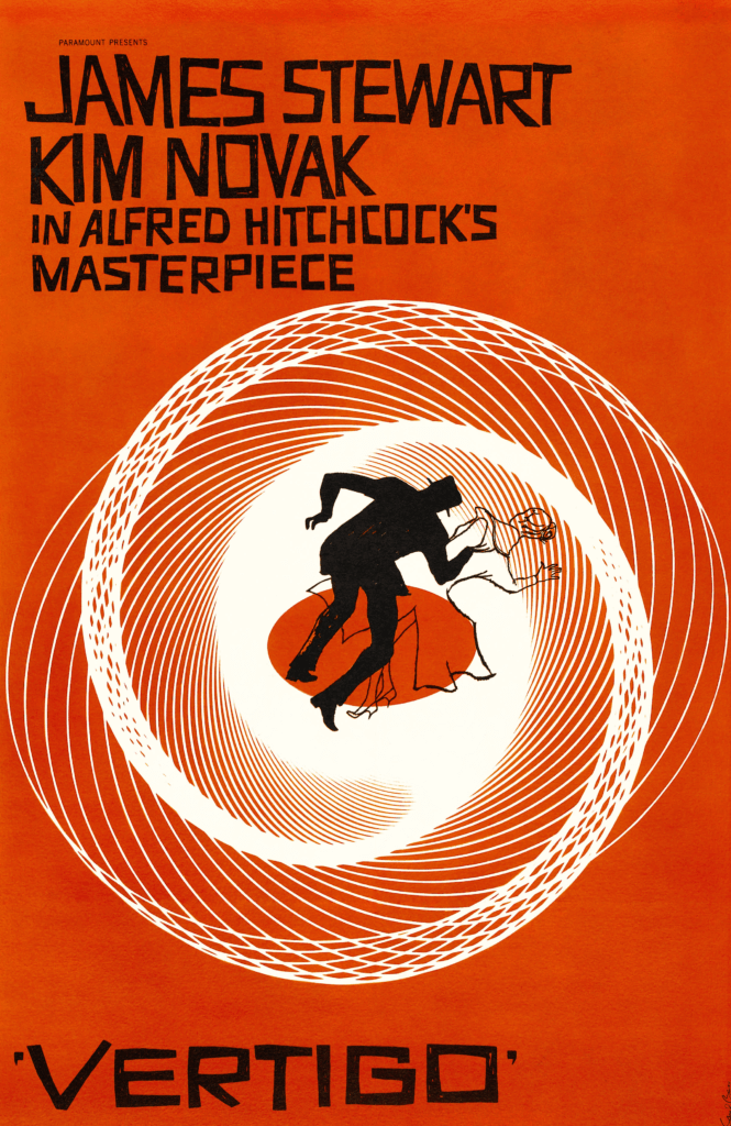 Póster de la película Vertigo de Hitchcock