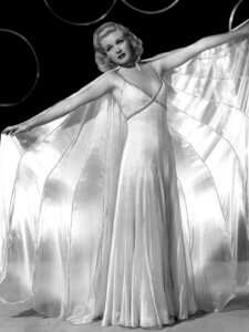 Imagen publicitaria de Ginger Rogers para la película Swing Time