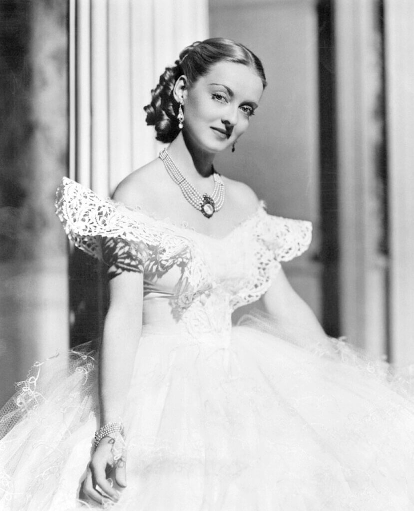 Fotografía de Bette Davis en 1938 para la película Jezebel