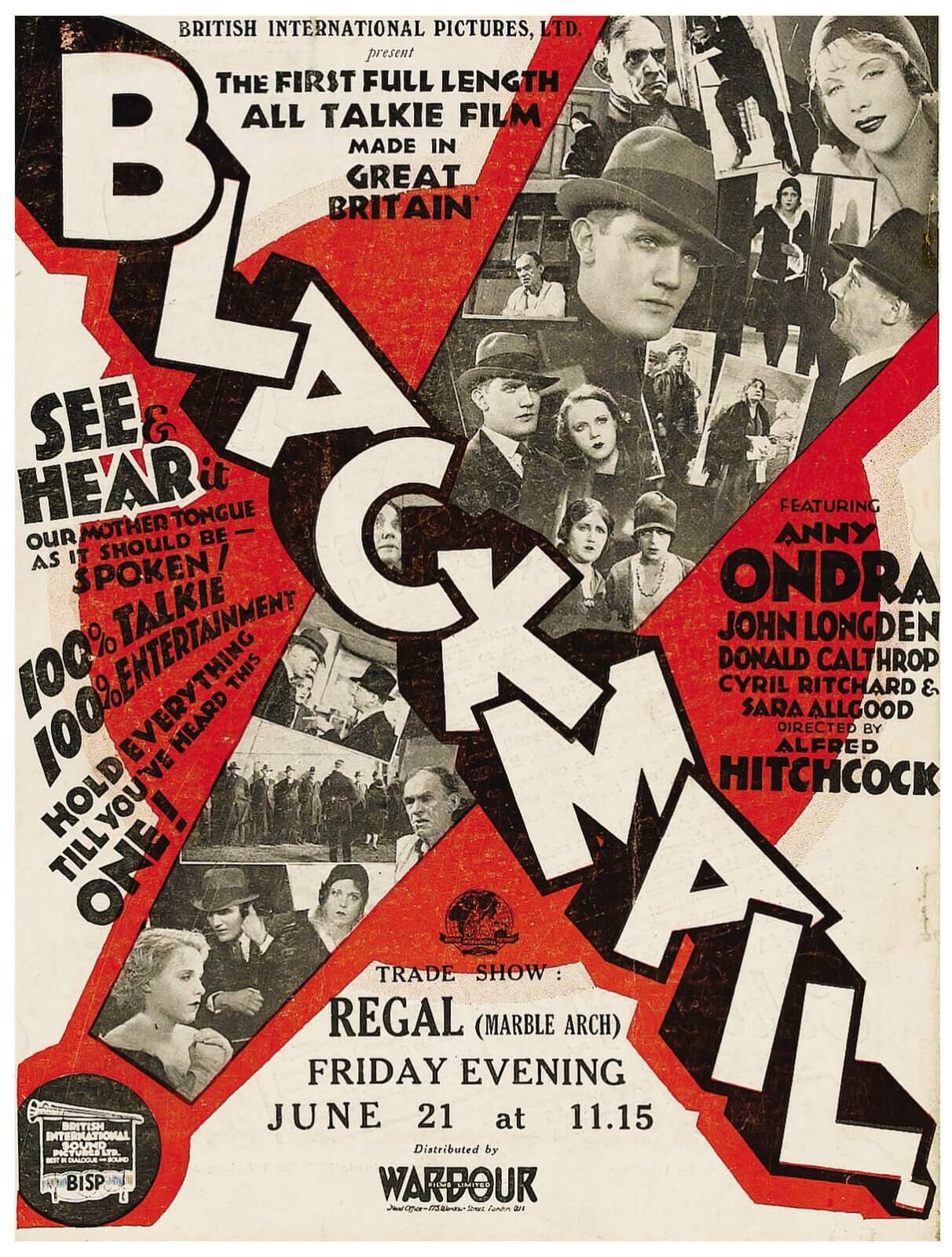 Blackmail (1929) – Alfred Hitchcock